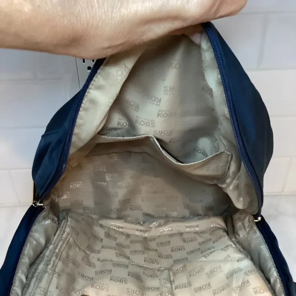 Michael Kors Backpack Bag Handbag Jet Set Nylon Back Pack Black Travel Bag